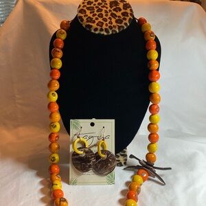 Tagua Fairtrade handmade Necklace & Earrings.